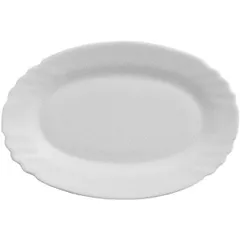 Dish “Ebro” oval glass ,H=12,L=235,B=155mm white