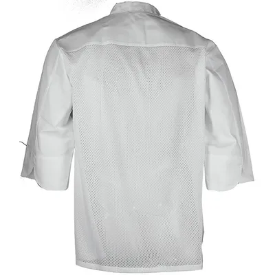 Куртка двубортная  48-50разм.рукав 3/4 сетка на спине твил белый, изображение 2