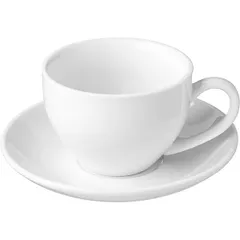 Tea pair “Kunstwerk”  porcelain  200ml  D=88/140, H=70, L=115mm  white