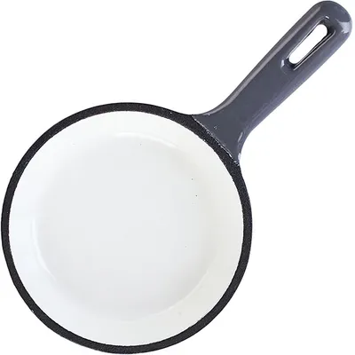 Сковорода порционная чугун 100мл D=100,H=23мм серый,белый, изображение 3