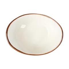 Салатник «Париж» фарфор 0,5л ,H=9,L=20,B=15см белый,коричнев., Объем по данным поставщика (мл): 500, изображение 2