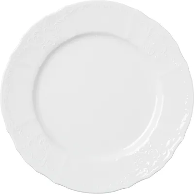 Тарелка «Бернадотт» мелкая фарфор D=25см белый, Диаметр (мм): 250