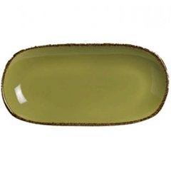 Dish "Terramesa Olive" oval  porcelain ,H=20,L=255,B=130mm olive.