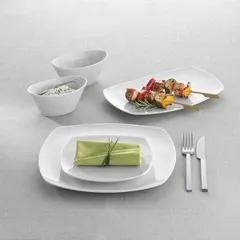 Салатник «Опшенс» овальный фарфор 100мл ,H=4,B=6см белый, изображение 3