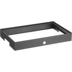 Rectangular base for buffet display  chrome plated , H=75, L=547, B=342mm  gray