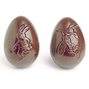 Форма для шоколада «Яйцо с кроликом»[3шт] поликарбонат ,H=28,L=82,B=56мм