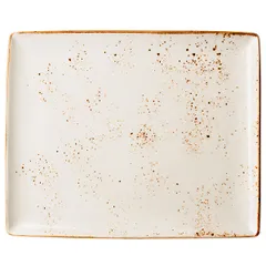 Dish "Kraft White" rectangular  porcelain , L=33, B=27 cm  white, brown.