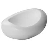 Salad bowl “Ninfa” oval  porcelain  100 ml , H=9, L=20, B=15 cm  white