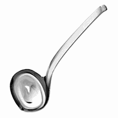 Spoon for sauce stainless steel ,L=160,B=62mm metal.