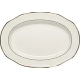 Селедочница «Афродита» фарфор ,H=25,L=240,B=165мм белый,золотой