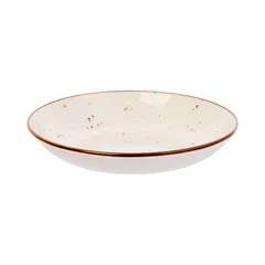 Тарелка глубокая «Париж» фарфор 1,2л D=25см белый,коричнев., Объем по данным поставщика (мл): 1200, изображение 2