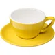 Чашка кофейная «Пур-Амор» фарфор 200мл D=97/50,H=60,L=125мм желт.,белый, изображение 6