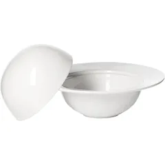 Салатник «Кунстверк» с крышкой фарфор 350мл D=18,H=5см белый, изображение 2