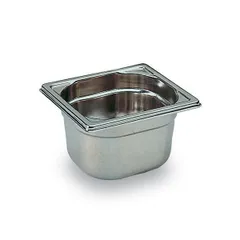 Gastronorm container (1/6)  stainless steel , H=65, L=176, B=162mm  metal.