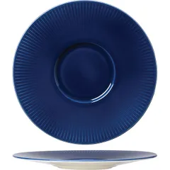 Plate “Willow Azur” small with a wide side  porcelain  D=285, H=25mm  blue