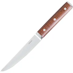 Steak knife  stainless steel, wood , L=24.2 cm  dark brown.