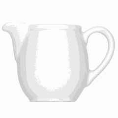 Milk jug with handle “Bonn” porcelain 100ml ,H=68,L=95mm white