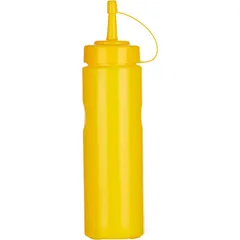 Container for sauces with a cap  plastic  350 ml  D=55, H=205 mm  yellow.