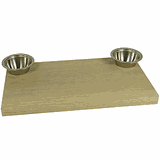 Доска для стейка с 2-мя соусниками бук,сталь нерж. ,L=31,5,B=16,6см св. дерево,металлич.