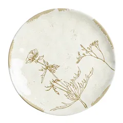 Тарелка «Фенхель» фарфор D=221,H=22мм белый