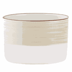 Mustard pot without lid “Chino”  porcelain  50 ml  D=55, H=30mm  white, beige.