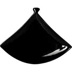 Блюдо «Кунстверк» веер фарфор ,H=15,L=200,B=130мм черный