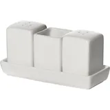 Набор для специй «Кунстверк» на подставке фарфор ,H=67,L=130,B=50мм белый