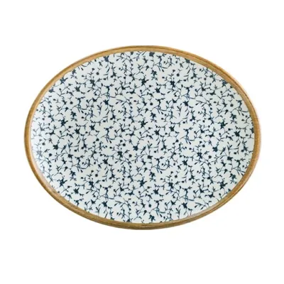 Блюдо сервировочное «Калиф» овальное фарфор ,L=25,B=19см белый,синий