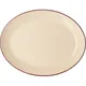 Блюдо «Кларет» овальное фарфор ,H=24,L=300,B=235мм бежев.,бордо, Длина (мм): 300