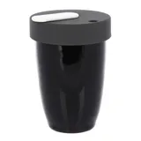 Кружка с двойной стенкой фарфор,силикон 250мл D=8,H=11см черный