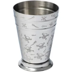 Julep glass with “Corsair” ornament  stainless steel  400 ml  D=88/70, H=117mm  silver.