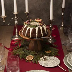 Подставка для торта «Акация» дерево D=24,H=16см коричнев., изображение 3