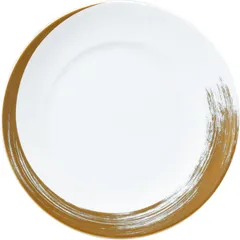 Блюдо для подачи фарфор D=30см белый,золотой