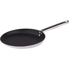 Pan for pancakes with non-stick coating  aluminum, stainless steel  D=240, H=35mm  black, metal.