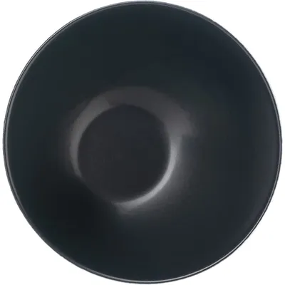 Салатник «Даск» фарфор 335мл D=180,H=85мм черный,белый, изображение 3