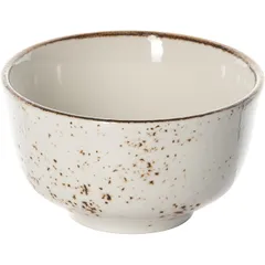 Сахарница «Крафт Вайт» фарфор 228мл D=100,H=55мм белый,коричнев.