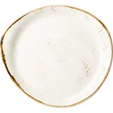 Тарелка «Крафт Вайт» мелкая фарфор D=305,H=37,L=305,B=275мм белый,коричнев.