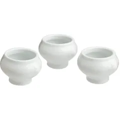 Sauce boat “Pati”[3pcs] porcelain 90ml D=5,H=7cm white