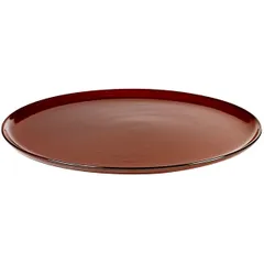 Plate ceramics D=260,H=15mm brown.