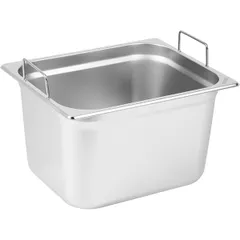 Гастроемкость GN 1/2 с ручками сталь нерж. 11,3л ,H=20,L=32,5,B=26,5см металлич.