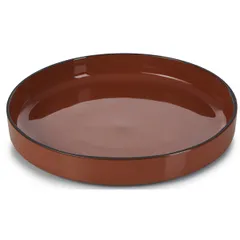 Тарелка «Карактэр» с высоким бортом керамика D=230,H=33мм коричнев., изображение 2