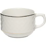 Чашка чайная «Афродита» фарфор 190мл D=80,H=55мм белый,золотой