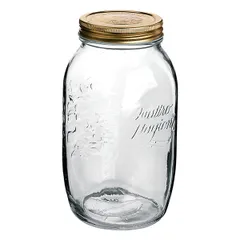 Банка «Кватро Стаджони» круглая с крышкой стекло 1,5л D=12,2,H=21см прозр., изображение 3