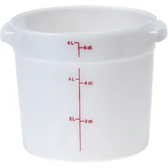 Container for products, graduated  polyethylene  5.7 l  D=25.2, H=20.2 cm  white