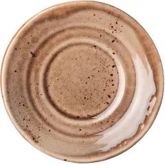 Saucer “Marron Reativo”  porcelain  D=98mm  brown, beige.