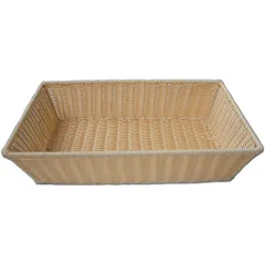 Bread basket polirottan ,H=13,L=53,B=32.5cm beige.