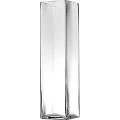 Flower vase “Square” glass ,H=40,L=10,B=10cm clear.