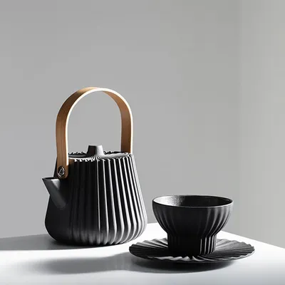 Чайник «Пекое» с ситом керамика,металл 0,55л D=12,5,H=12см черный, изображение 17