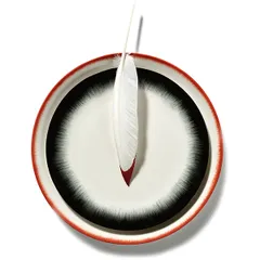 Тарелка «Де» №4 фарфор D=17,5см кремов.,черный, изображение 3