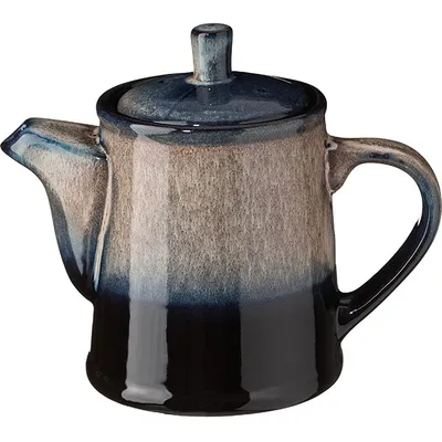 Чайник заварочный «Пати» фарфор 0,5л ,H=14,5см серый,синий
